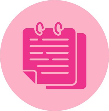 Yapışkan Notlar Kabartma Çemberi Gradyan Simgesi