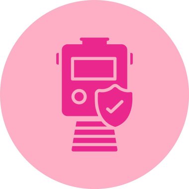 Seyahat Sigortası Kabartma Çemberi Gradyan Simgesi