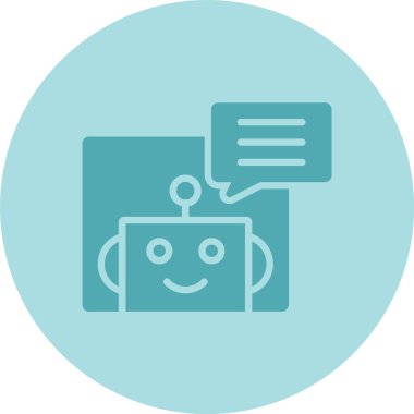 Robot Kabartma Çemberi Gradyan Simgesi