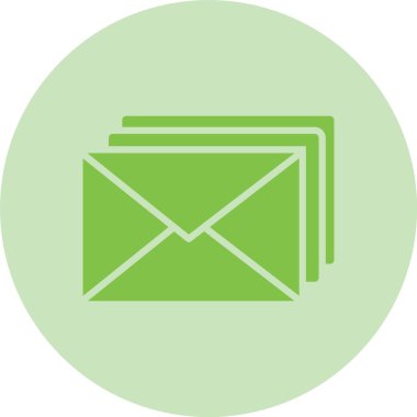 E- posta Kabartma Çemberi Gradyan Simgesi