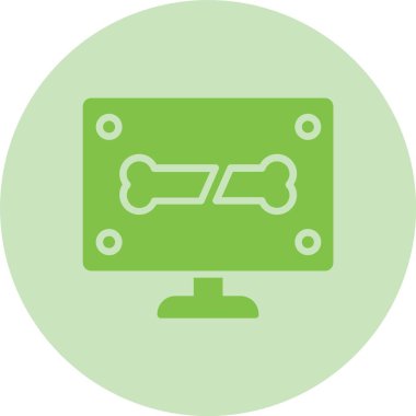 X-ray Kemik Kabartma Çemberi Gradyan Simgesi