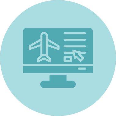 Çevrimiçi Rezervasyon Çemberi Gradyan Simgesi