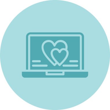 Sevgi Kabartma Çemberi Gradyan Simgesi