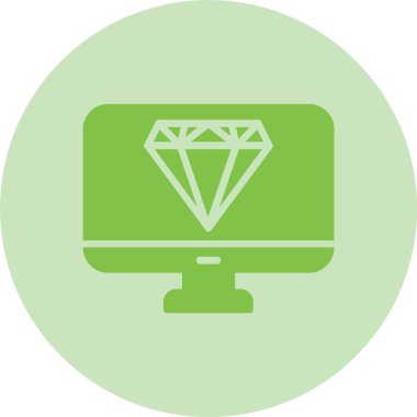 Elmas Kabartma Çemberi Gradyan Simgesi