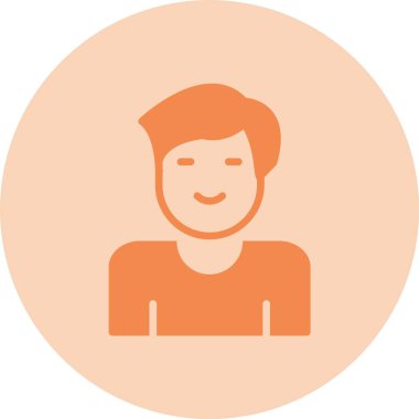 Manken Kabartma Çemberi Gradyan Simgesi