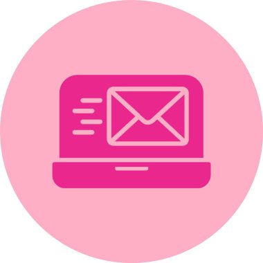 E- posta Pazarlama Kabartma Çemberi Gradyan Simgesi