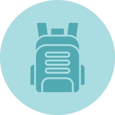 Sırt Çantası Kabartma Çemberi Gradyan Simgesi