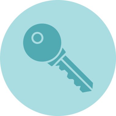 Anahtar Kabartma Çemberi Gradyan Simgesi