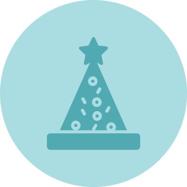 Parti Şapkası Kabartma Çemberi Gradyan Simgesi