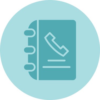 Telefon Defteri Kabartma Çemberi Grafik Simgesi