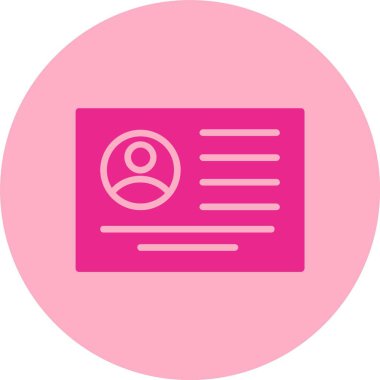 Kimlik Kartı Kabartma Çemberi Grafik Simgesi