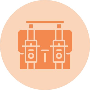 Kamera Torbası Kabartma Çemberi Gradyan Simgesi