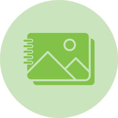 Albüm Kabartma Çemberi Gradyan Simgesi