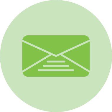 Zarf Kabartma Çemberi Gradyan Simgesi