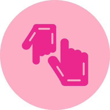 Eller Glyph Çember Gradyan Simgesi