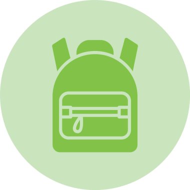 Okul Çantası Kabartma Çemberi Gradyan Simgesi