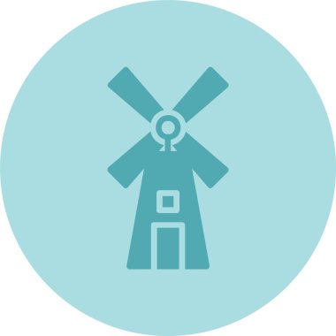 Yel değirmeni Kabartma Çemberi Gradyan Simgesi