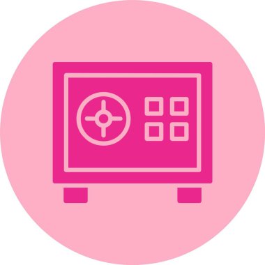 Güvenli Kutu Kabartma Çemberi Gradyan Simgesi