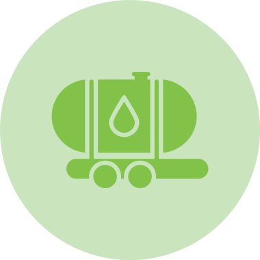 Petrol Tankı Kabartma Çemberi Gradyan Simgesi