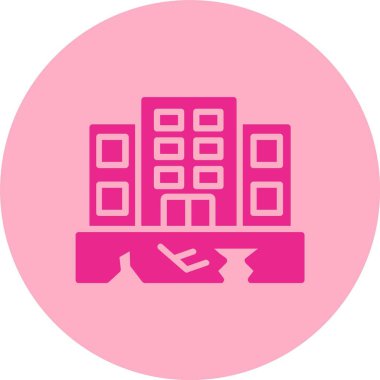 Deprem Kabartma Çemberi Gradyan Simgesi