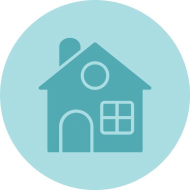 Ev Kabartma Çemberi Gradyan Simgesi