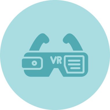 Gözlükler Kabartma Çemberi Gradyan Simgesi