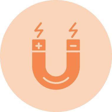 Mıknatıs Kabartma Çemberi Gradyan Simgesi