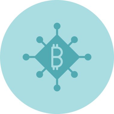 Kripto para birimi Kabartma Çemberi Gradyan Simgesi