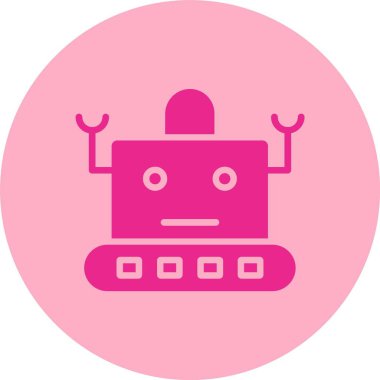 Robot Kabartma Çemberi Gradyan Simgesi