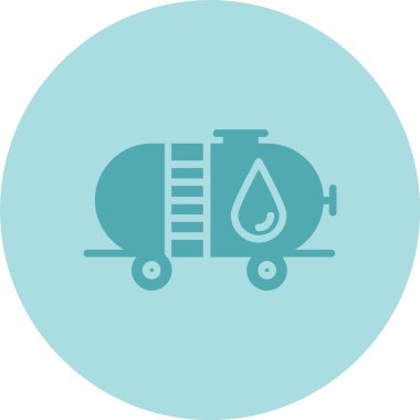Petrol Tankı Kabartma Çemberi Gradyan Simgesi