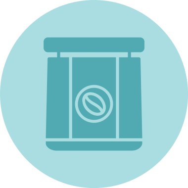 Kahve Paketi Kabartma Çemberi Gradyan Simgesi