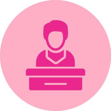 Müdür Glyph Çember Gradyan Simgesi