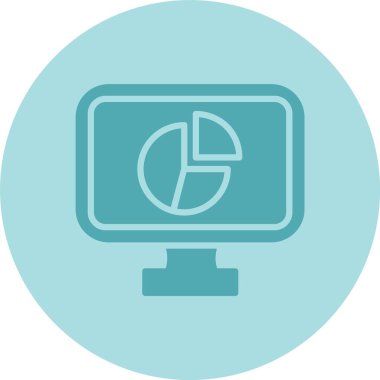 Pasta Grafiği Kabartma Çemberi Gradyan Simgesi