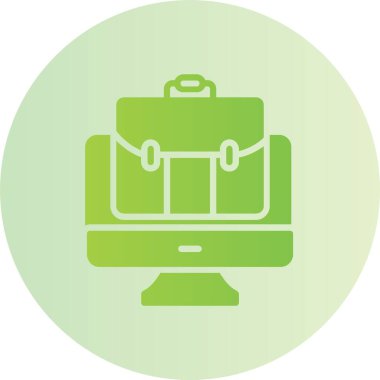 İş Vektörü Kabartma Çemberi Gradyan Simgesi