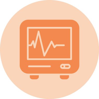 Kardiyogram Çember Grafik Grafiksel Simgesi