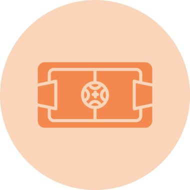 Futbol Sahası Kabartma Çemberi Gradyan Simgesi