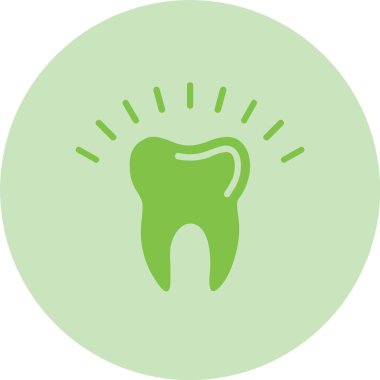 Yapay Diş Kabartması Çember Gradyan Simgesi