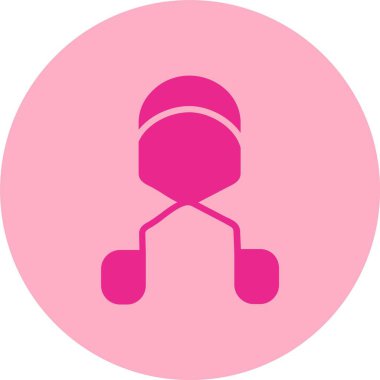 Kirpik Kıvrımlı Kabartma Çember Gradyan Simgesi