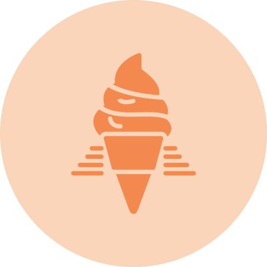 Dondurma Kabartma Çemberi Gradyan Simgesi