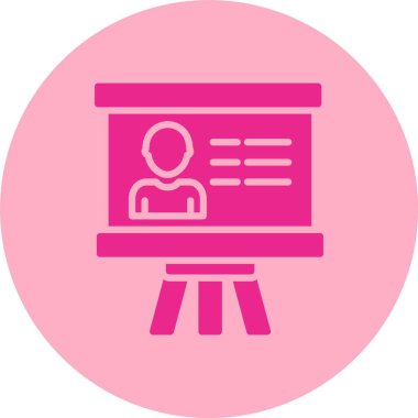 Sunum Vektörü Glyph Çember Gradyan Simgesi