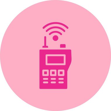 Telsiz Kabartma Çemberi Grafik Simgesi