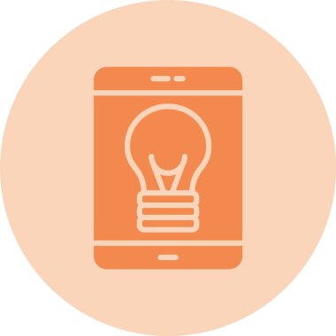 Ampul Kabartma Çemberi Gradyan Simgesi