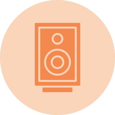 Hoparlör Kabartma Çemberi Gradyan Simgesi