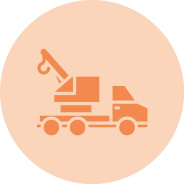 Turna Kamyonu Kabartma Çemberi Gradyan Simgesi