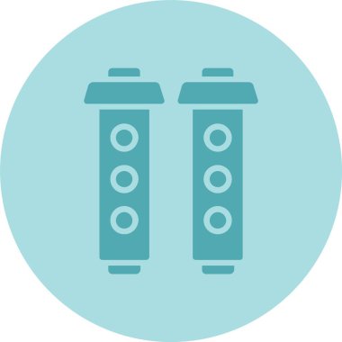 Trafic Light Glyph Çember Gradyan Simgesi