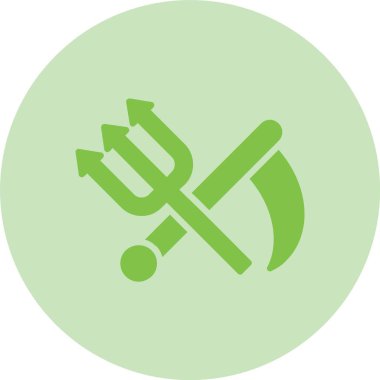 Tırpan Kabartma Çemberi Gradyan Simgesi