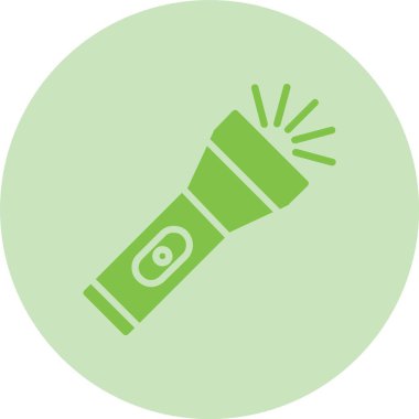 Meşale Kabartma Çemberi Gradyan Simgesi