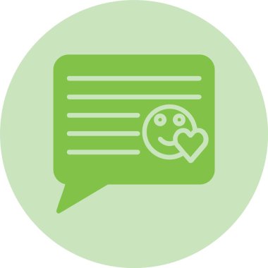 Aşk Mesajı Kabartma Çemberi Gradyan Simgesi