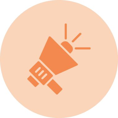 Megafon Çember Gradyan Simgesi