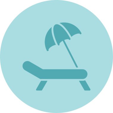 Güneş Yatağı Kabartma Çemberi Gradyan Simgesi